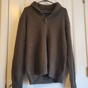 J. CREW 100% Lambs Wool Shawl Collared Sweater